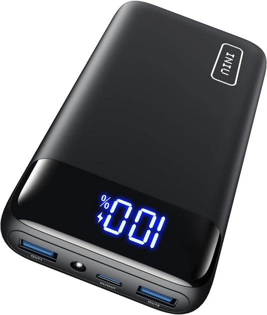 👉 Powerbank 20000mAh mit 22.5W Schnellladefunktion – Kompakte Externe Batterie mit USB-C & 2 USB-A, LED Display, Ideal für Reisen & Outdoor